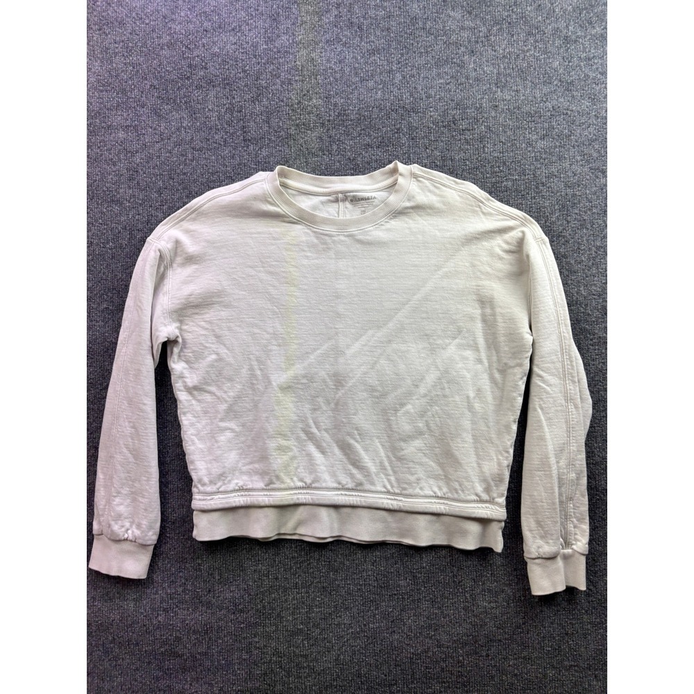 Athleta Sundown Sweatshirt 2.0 Women XXS White Long Sleeve Pullover Crewneck